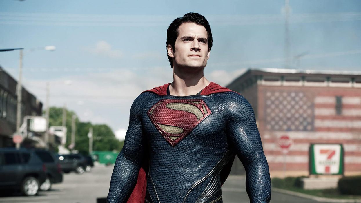 Actor Henry Cavil in "Man of Steel"