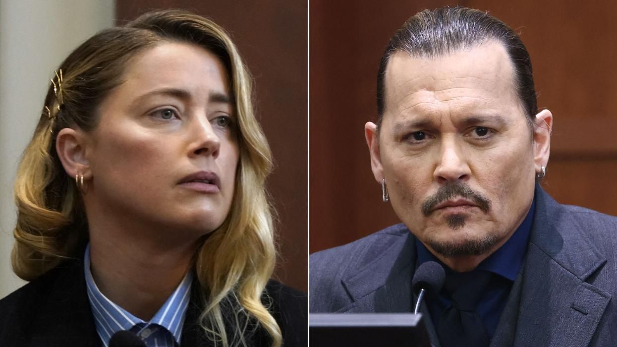 Amber Heard and Johnny Depp in court