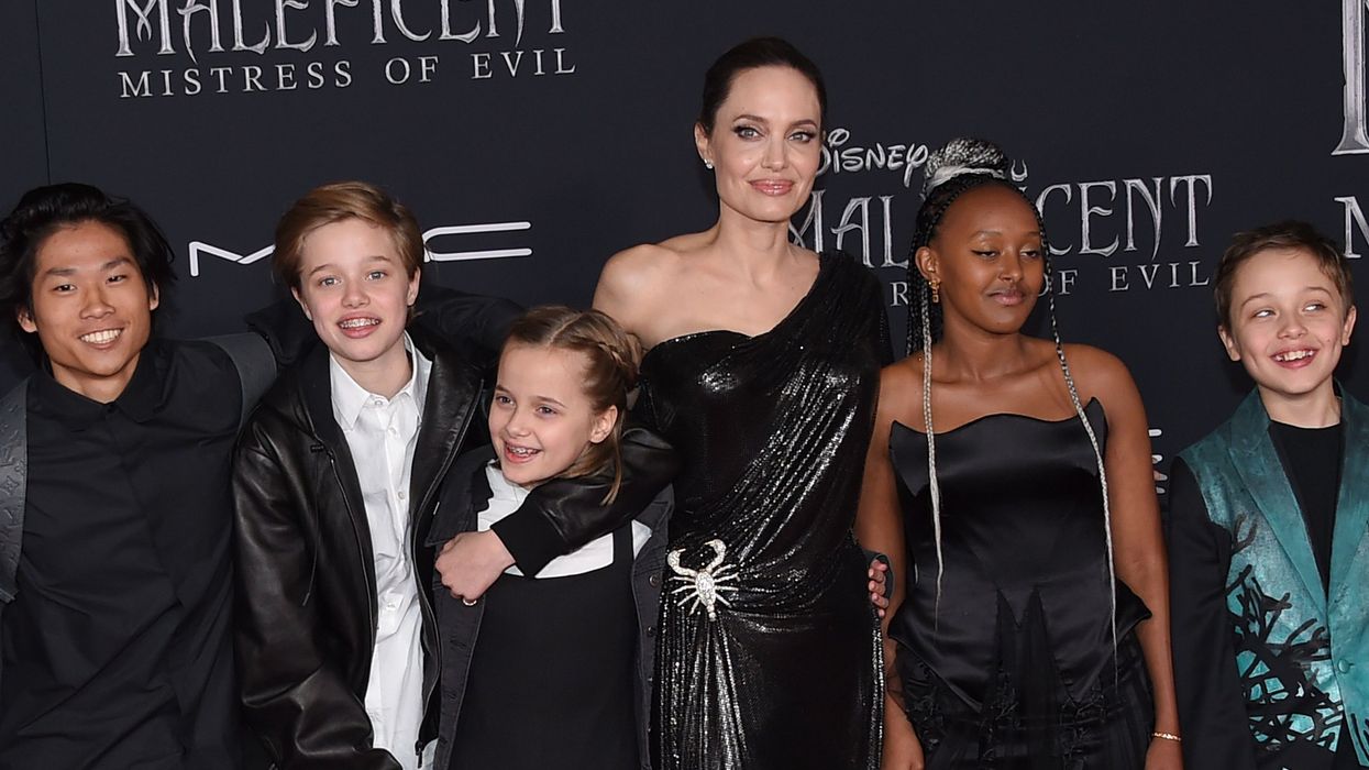 Angelina Jolie and her children