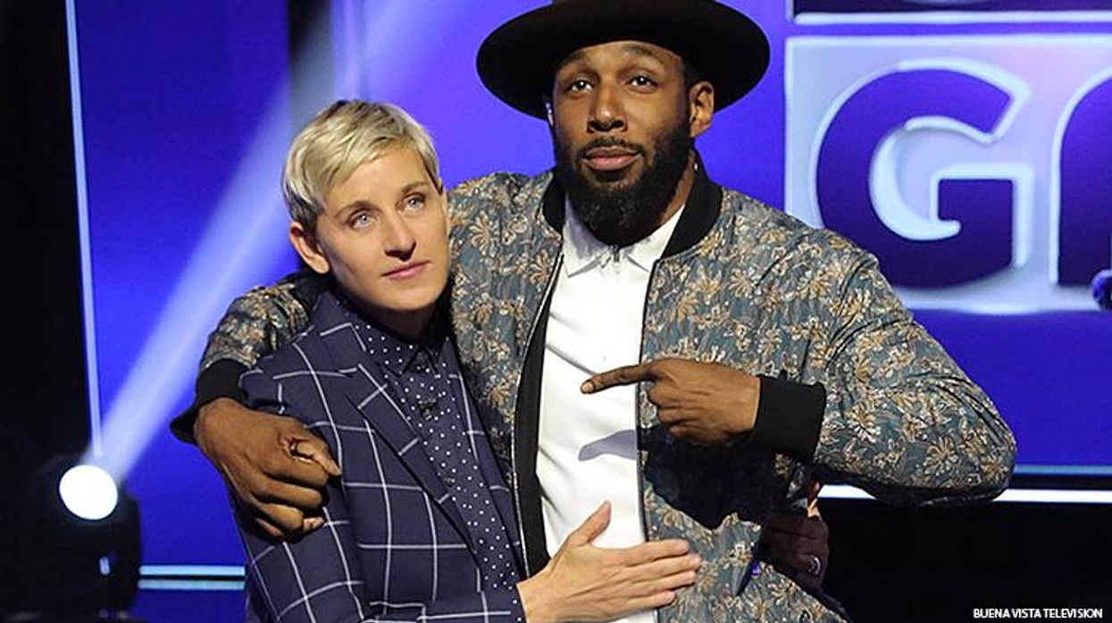 Ellen DeGeneres with Stephen "tWitch" Boss