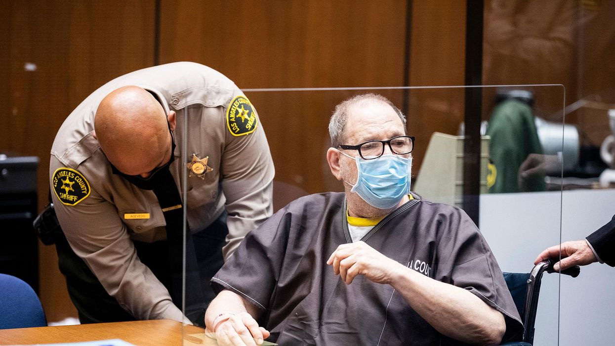 Harvey Weinstein, here in court during a pre-trial hearing on July 29, 2021, in Los Angeles, goes on trial again on charges of rape and sexual assault.