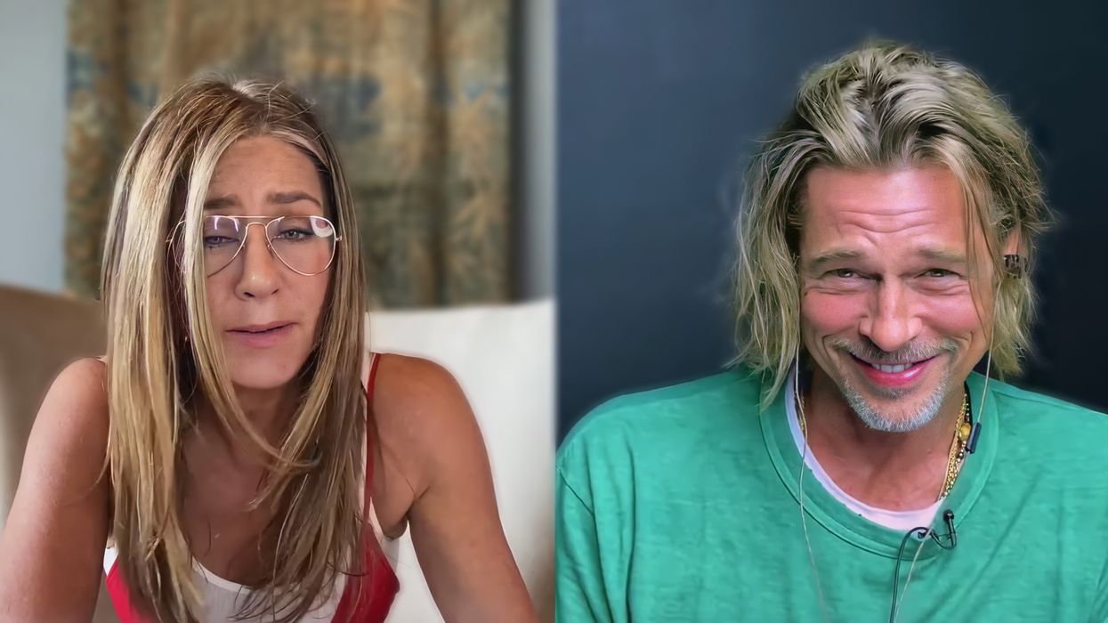 Jennifer Aniston And Brad Pitt Get Flirty In A Virtual Table Read