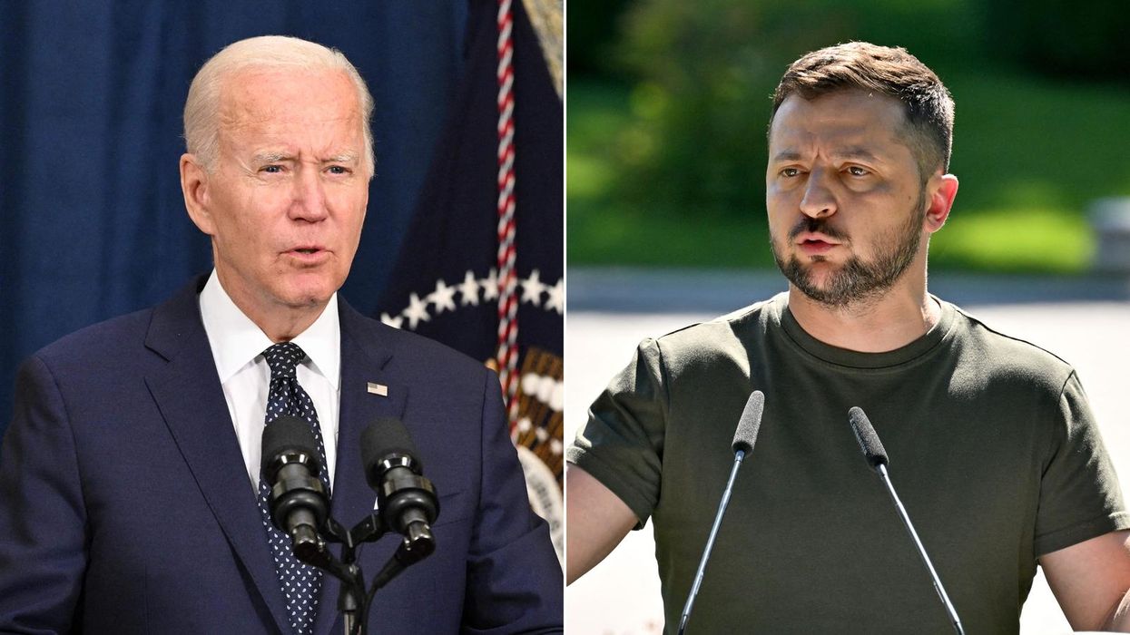 Joe Biden and Volodymyr Zelensky