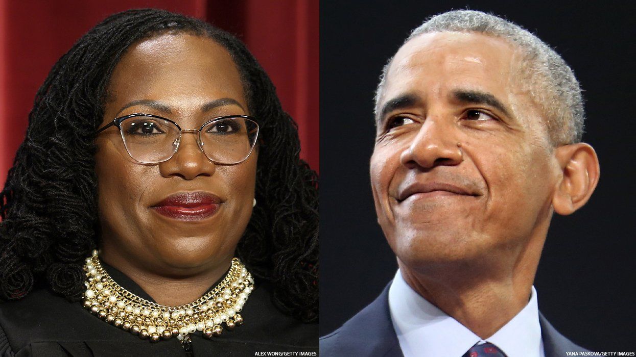 Justice Ketanji Jackson and former president Barack Obama