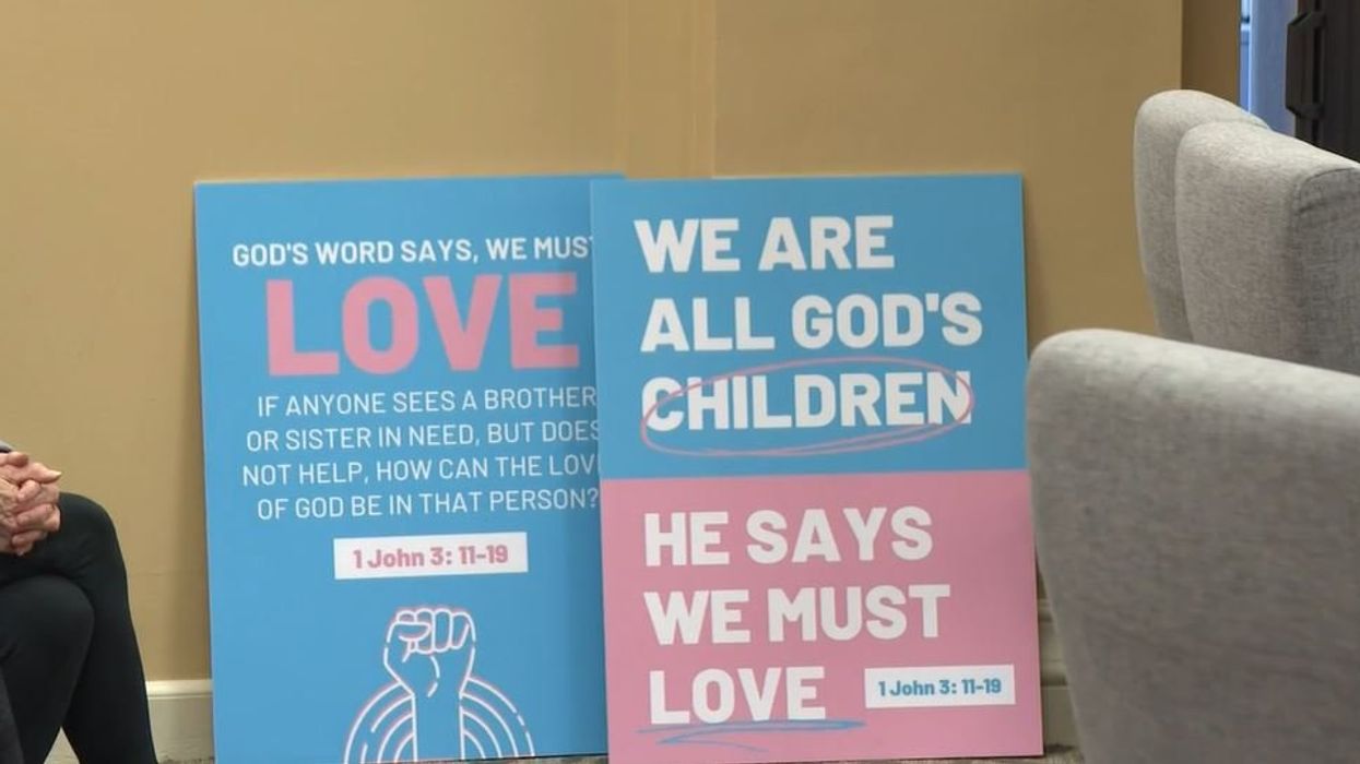 LGBTQ advocates signs