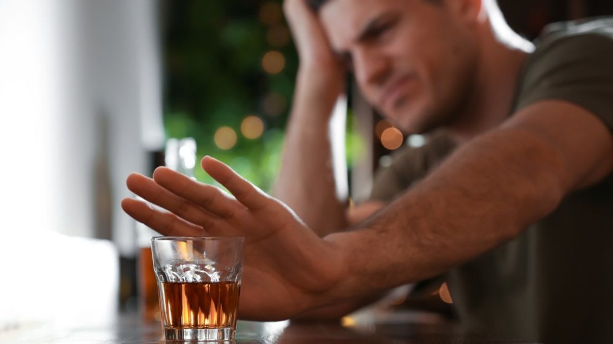 Man refusing alcohol