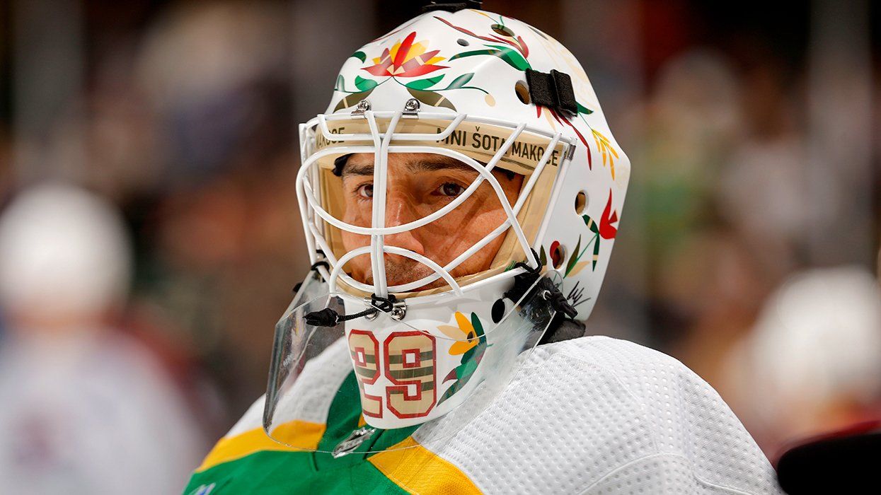 Marc-Andre Fleury NHL Goalie Minnesota Wild Native American Heritage mask