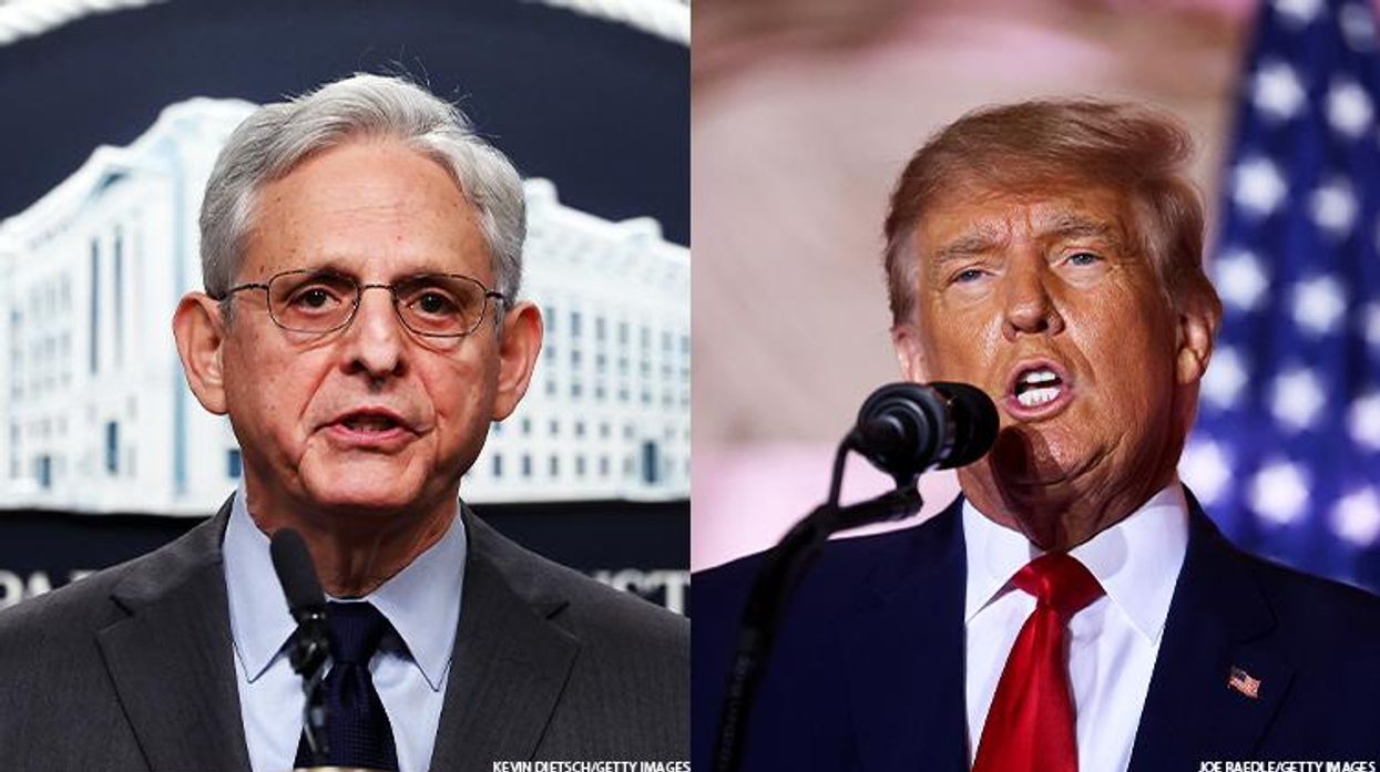 Merrick Garland and Donald Trump