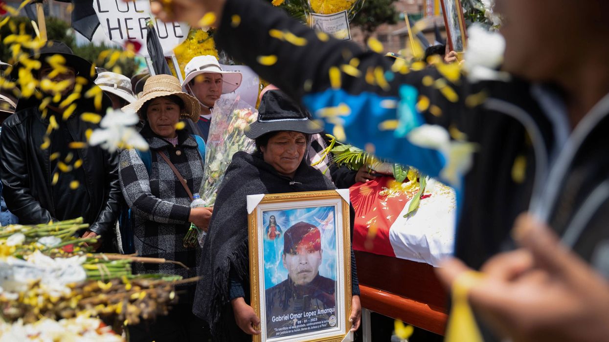 Peru protest funeral