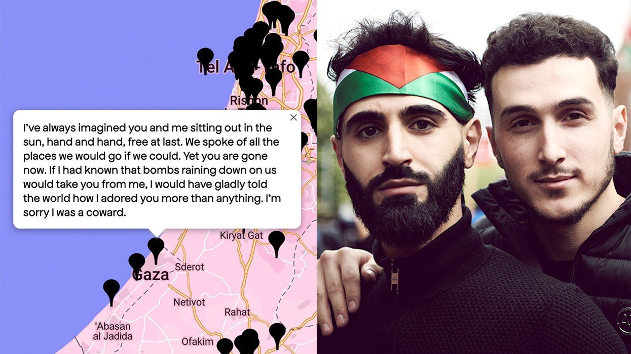 Queering The Map Gaza Messages Queer Couple