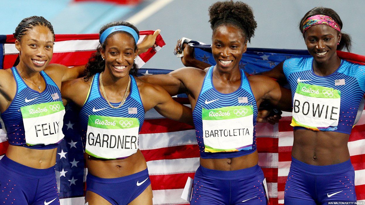 Tori Bowie and Allyson Felix
