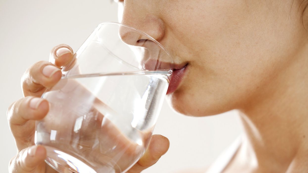 Woman drinking water
