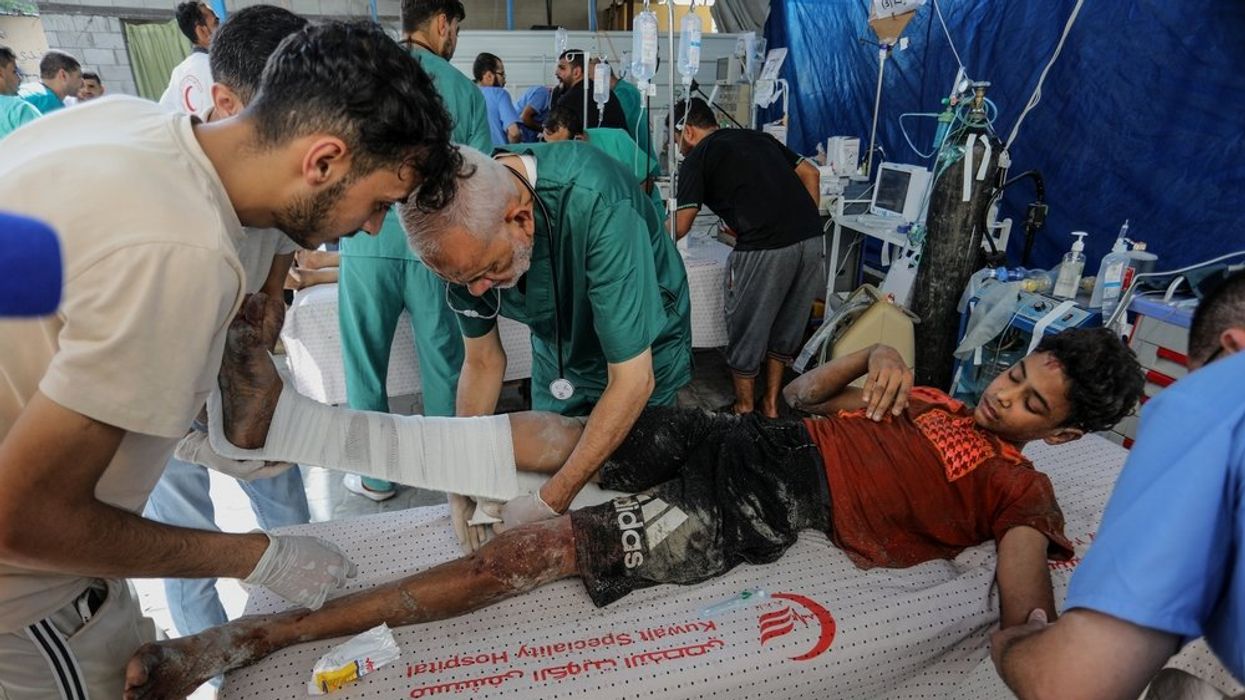 Wounded Palestinians at Al-Najjar Hospital