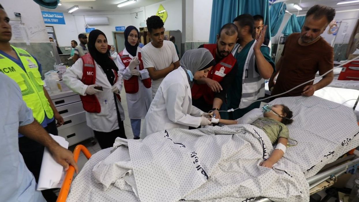 Wounded Palestinians at Al-Najjar Hospital